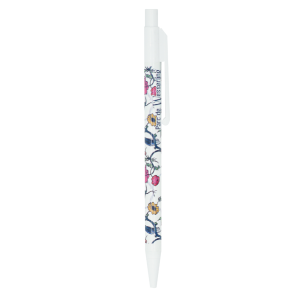 Stylo Wesserling blanc sur fond transparent