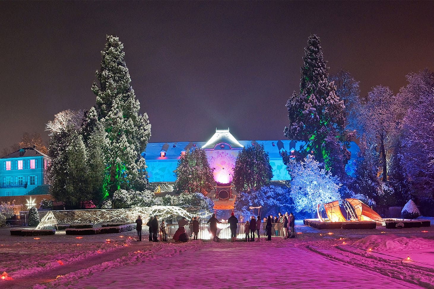 La neige au Parc de Wesserling pour Noël