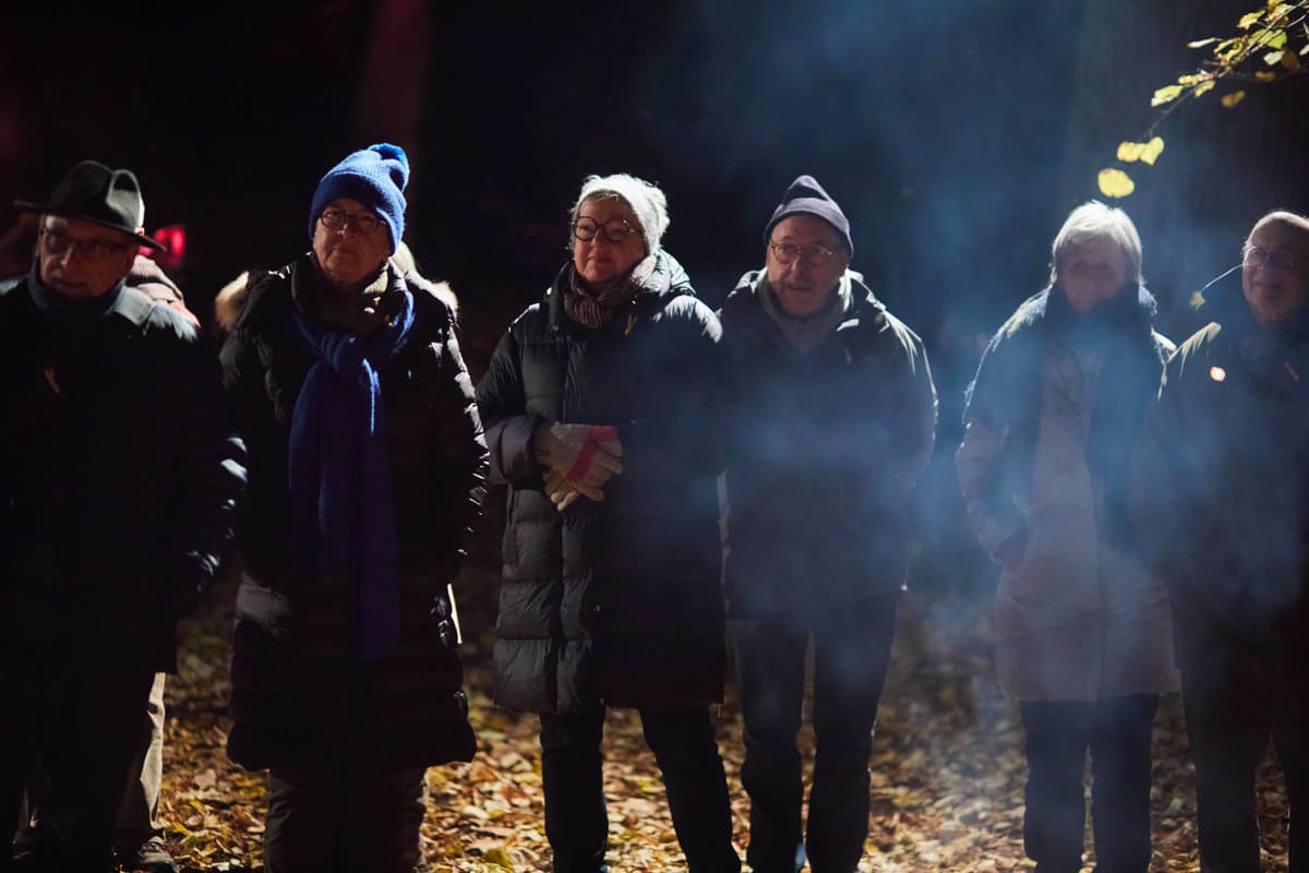 Photo des spectateurs de Noël au Jardin