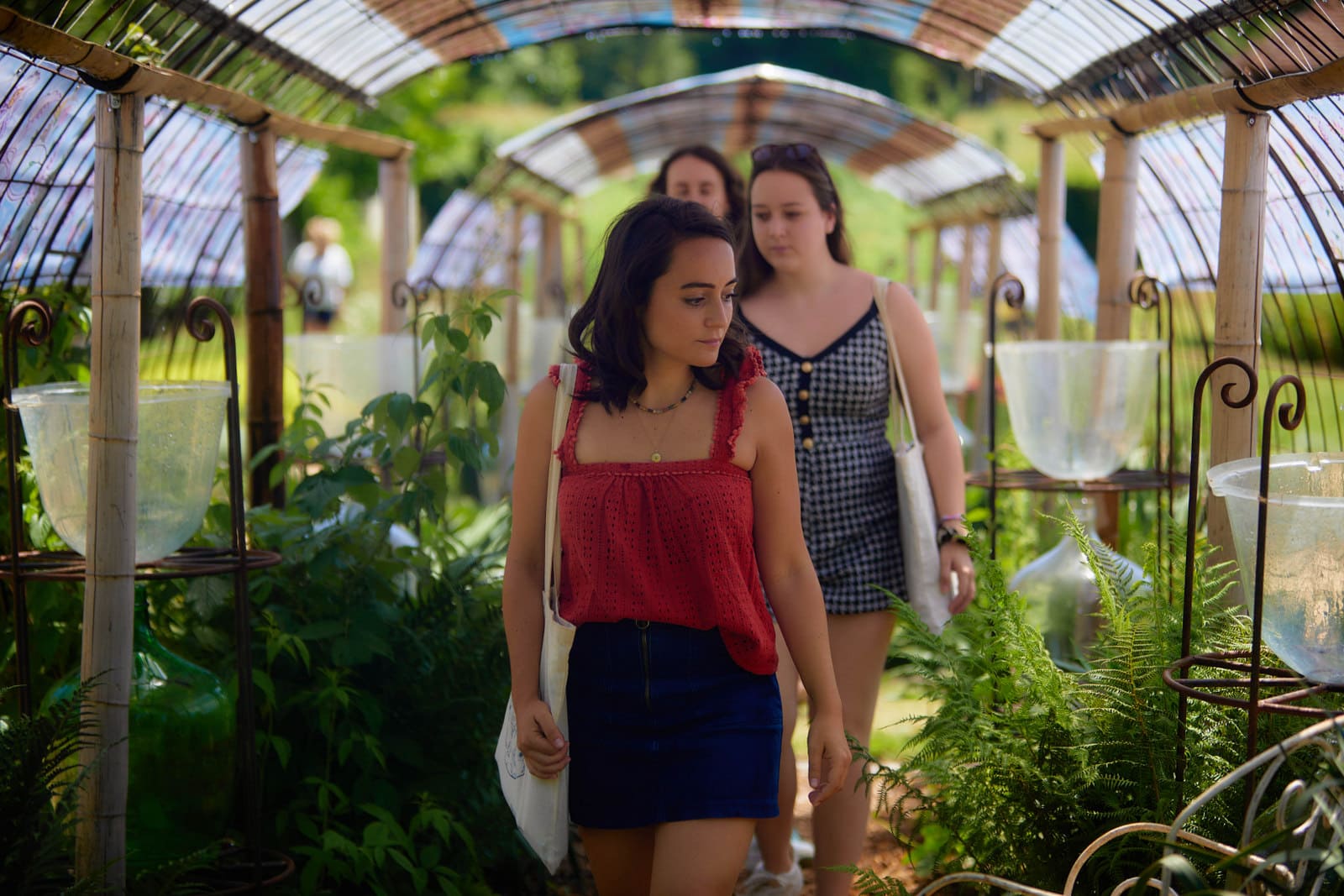 Photo d'un groupe de visiteuses des jardins pendant le Festival des Jardins Métissés